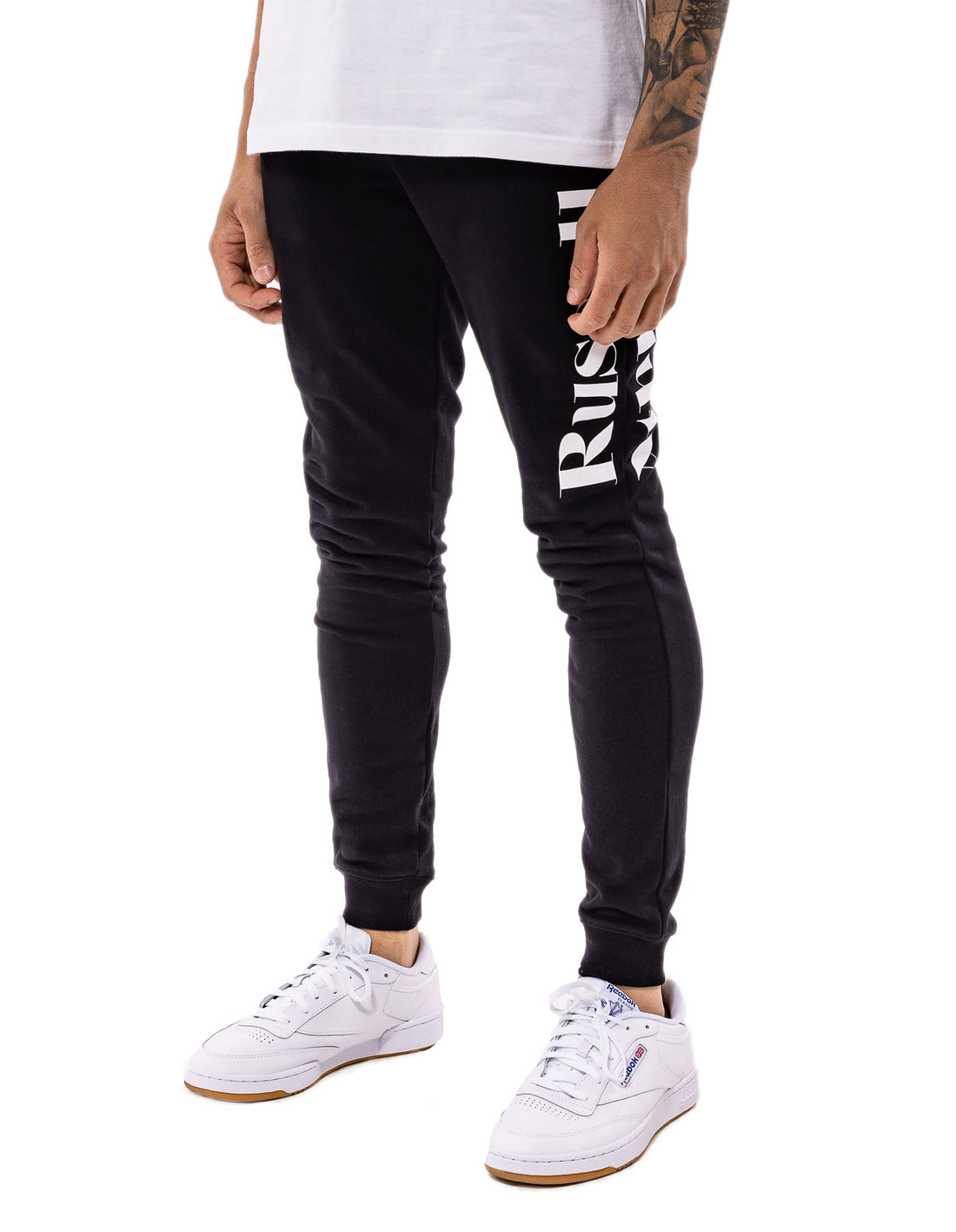 Men Russell Athletic Serif Athletic Track pants Black | RWTAGM461