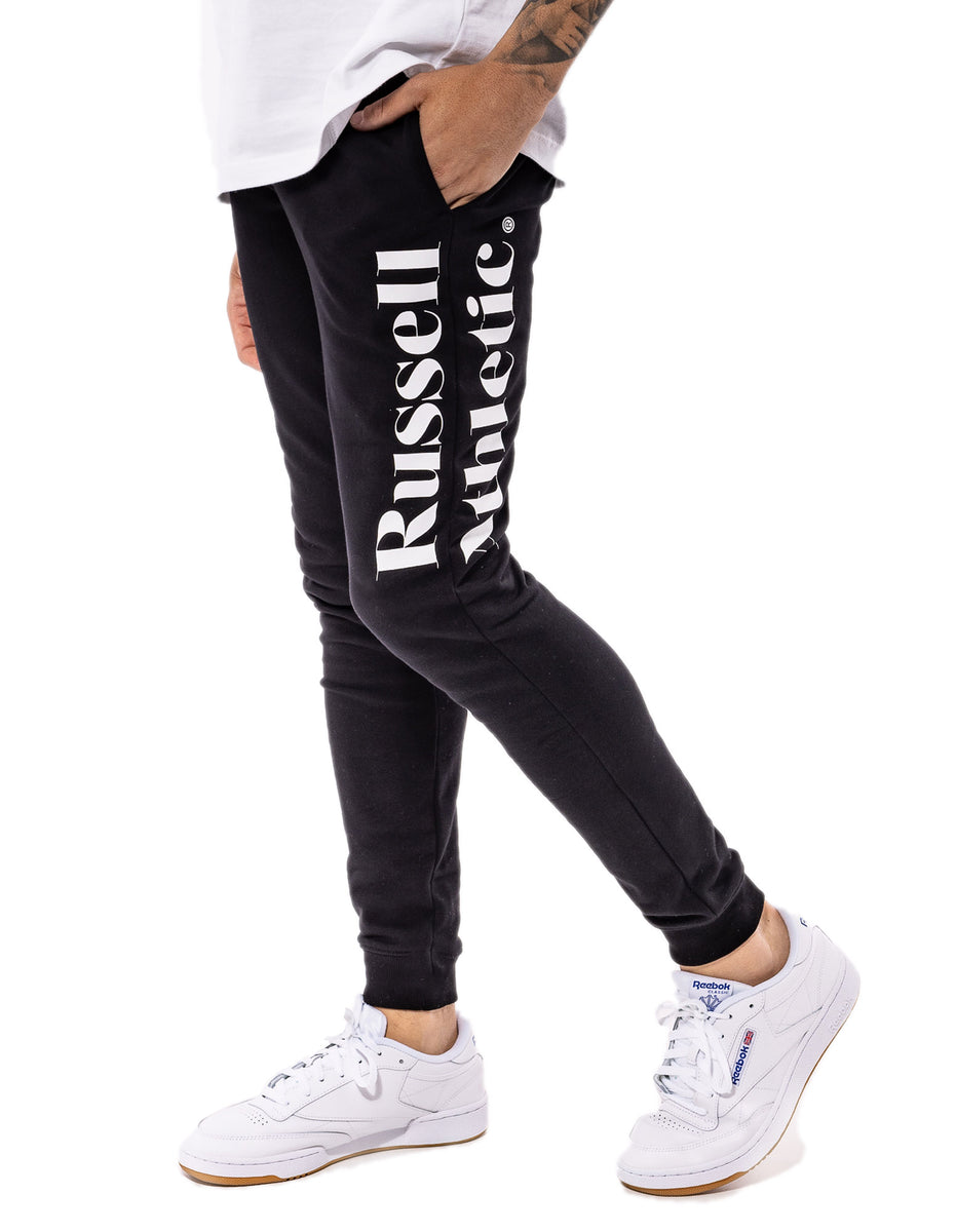 Men Russell Athletic Serif Athletic Track pants Black | RWTAGM461