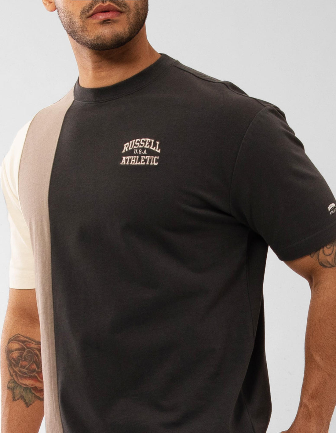 Men Russell Athletic Tri Panel T Shirts Multicolor | QDZTVM183