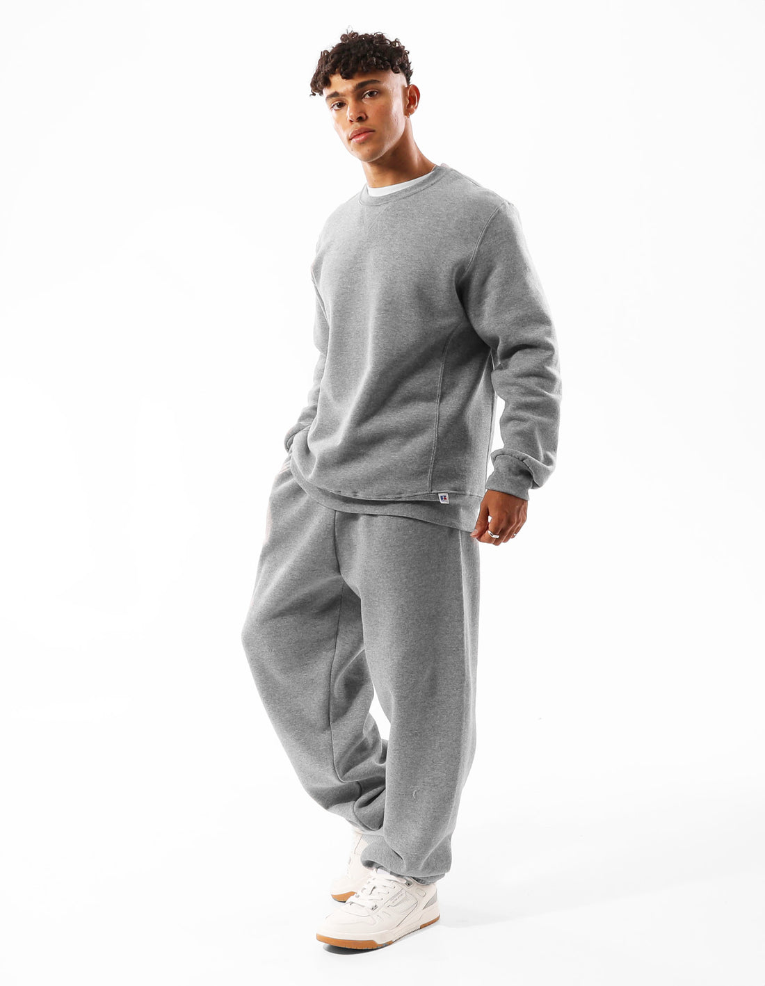 Men Russell Athletic Unisex Dri Crew Neck Sweaters Grey | PAGXHQ562