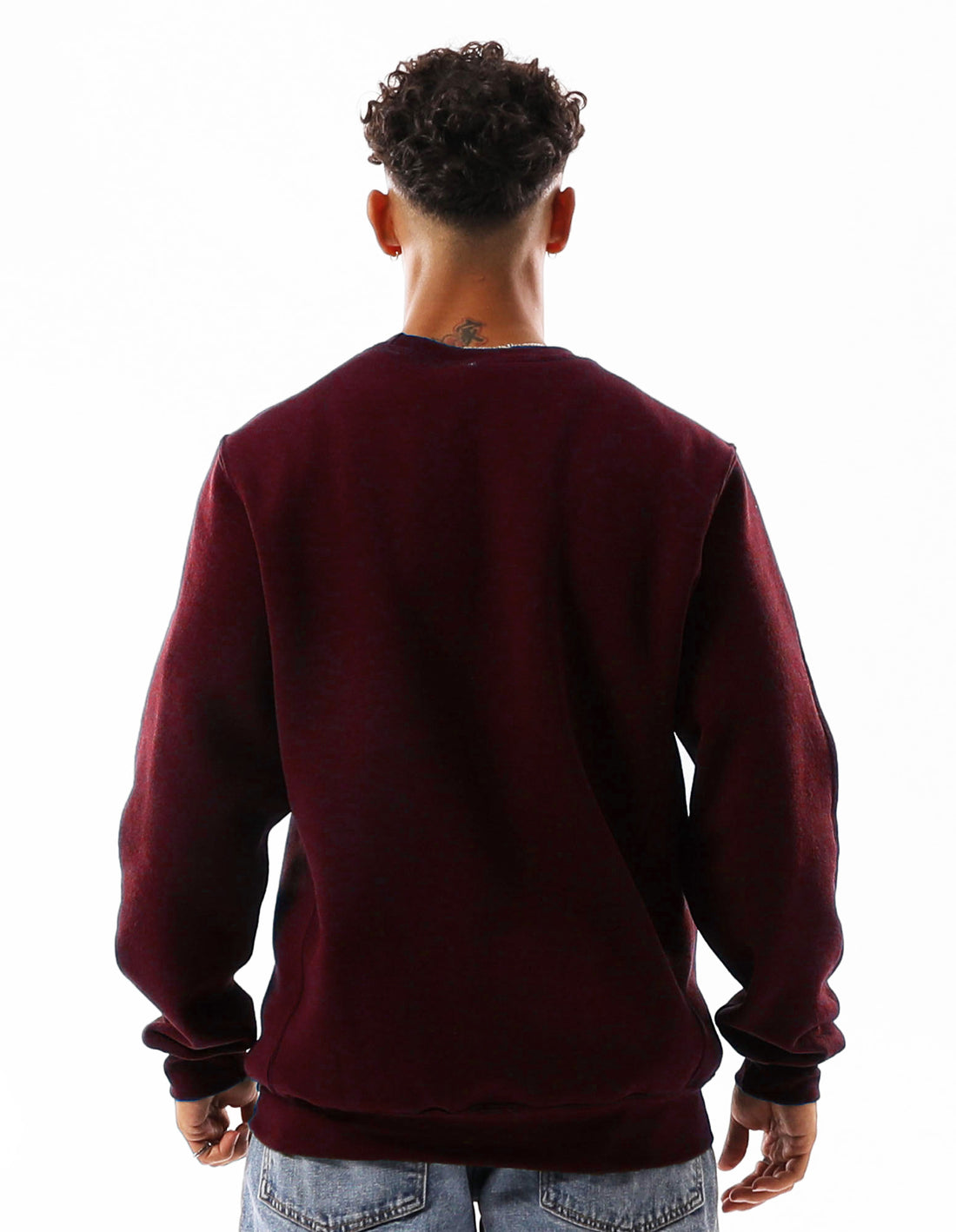 Men Russell Athletic Unisex Dri Crew Neck Sweaters Burgundy | BZOYTG756