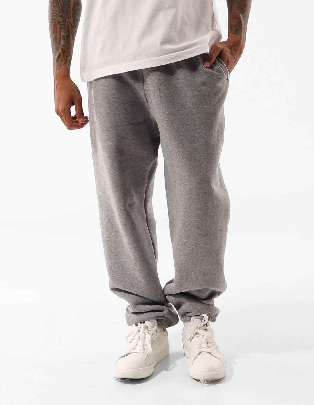 Men Russell Athletic Unisex Dri Track pants Grey | GOQVYT279