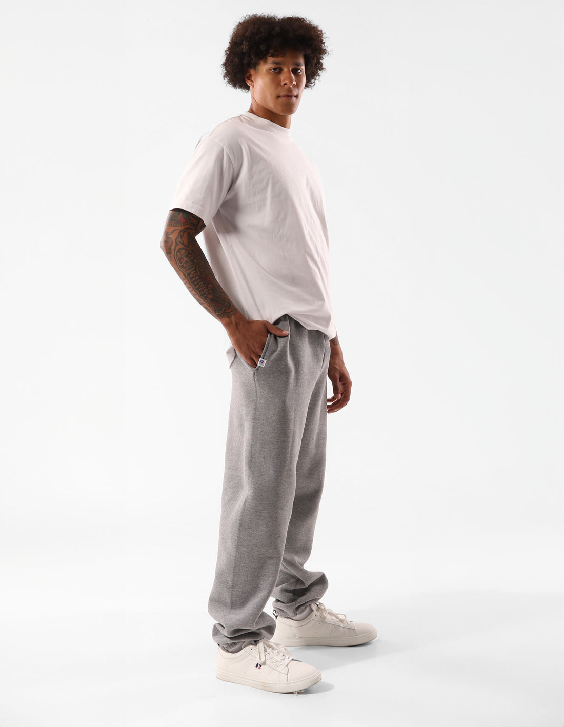 Men Russell Athletic Unisex Dri Track pants Grey | GOQVYT279