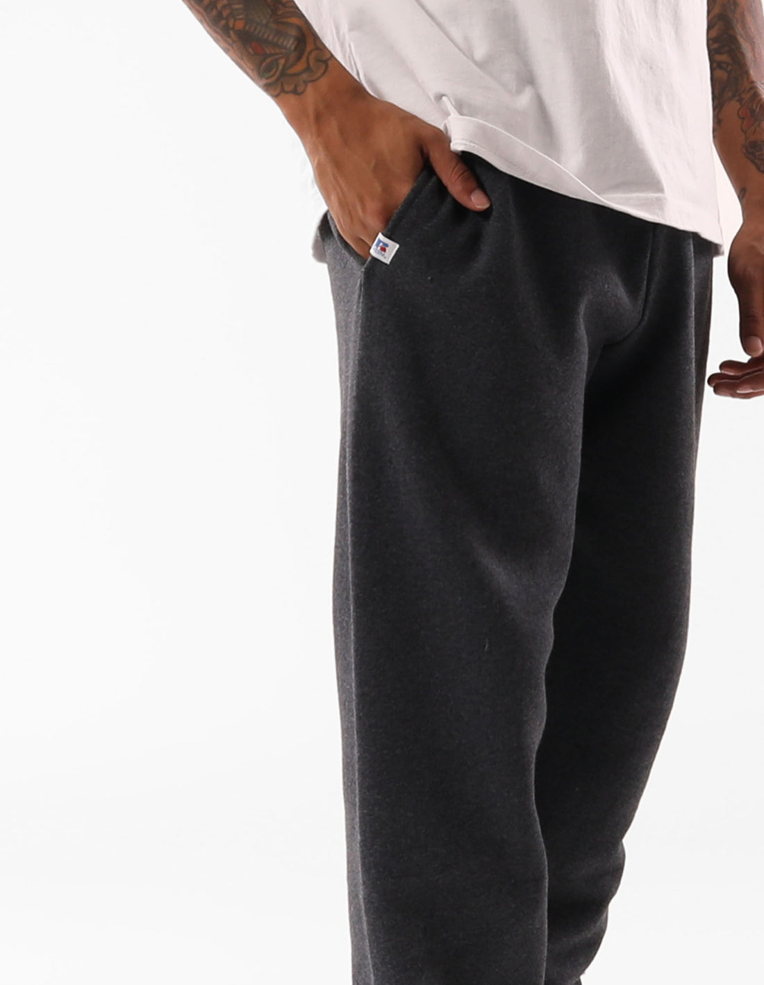 Men Russell Athletic Unisex Dri Track pants Black | ADSHEK803