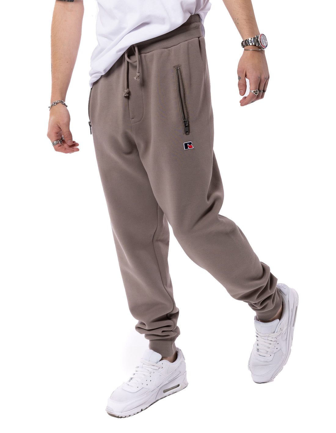 Men Russell Athletic Unisex Jack Track pants Khaki | RIAOVQ612