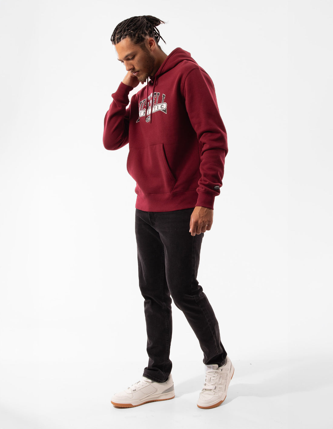 Men Russell Athletic Vortex Hoodie Burgundy | NHGESC024