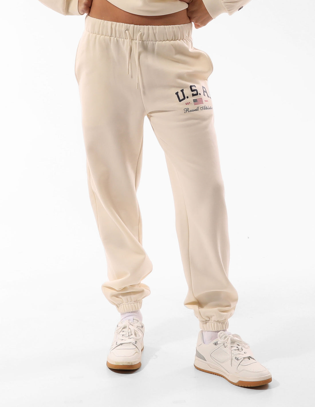 Women Russell Athletic 1902 Baggy Track pants Beige | LMTVHY843