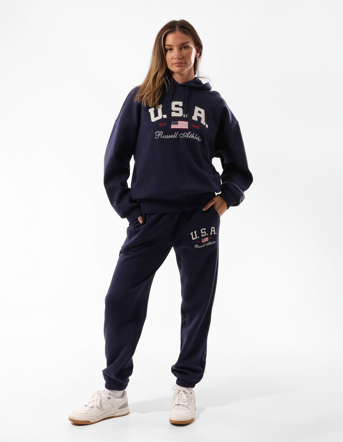 Women Russell Athletic 1902 Baggy Track pants Blue | TECQBV824