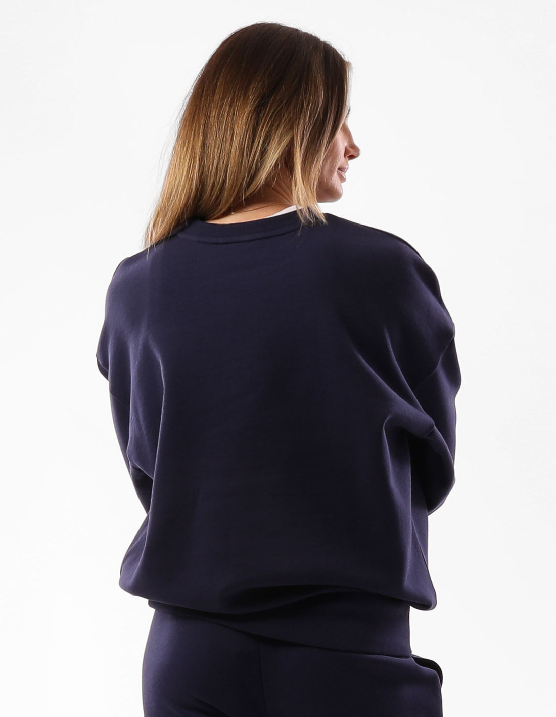 Women Russell Athletic 1902 Oversized Crew Neck Sweaters Blue | DEXBPU835