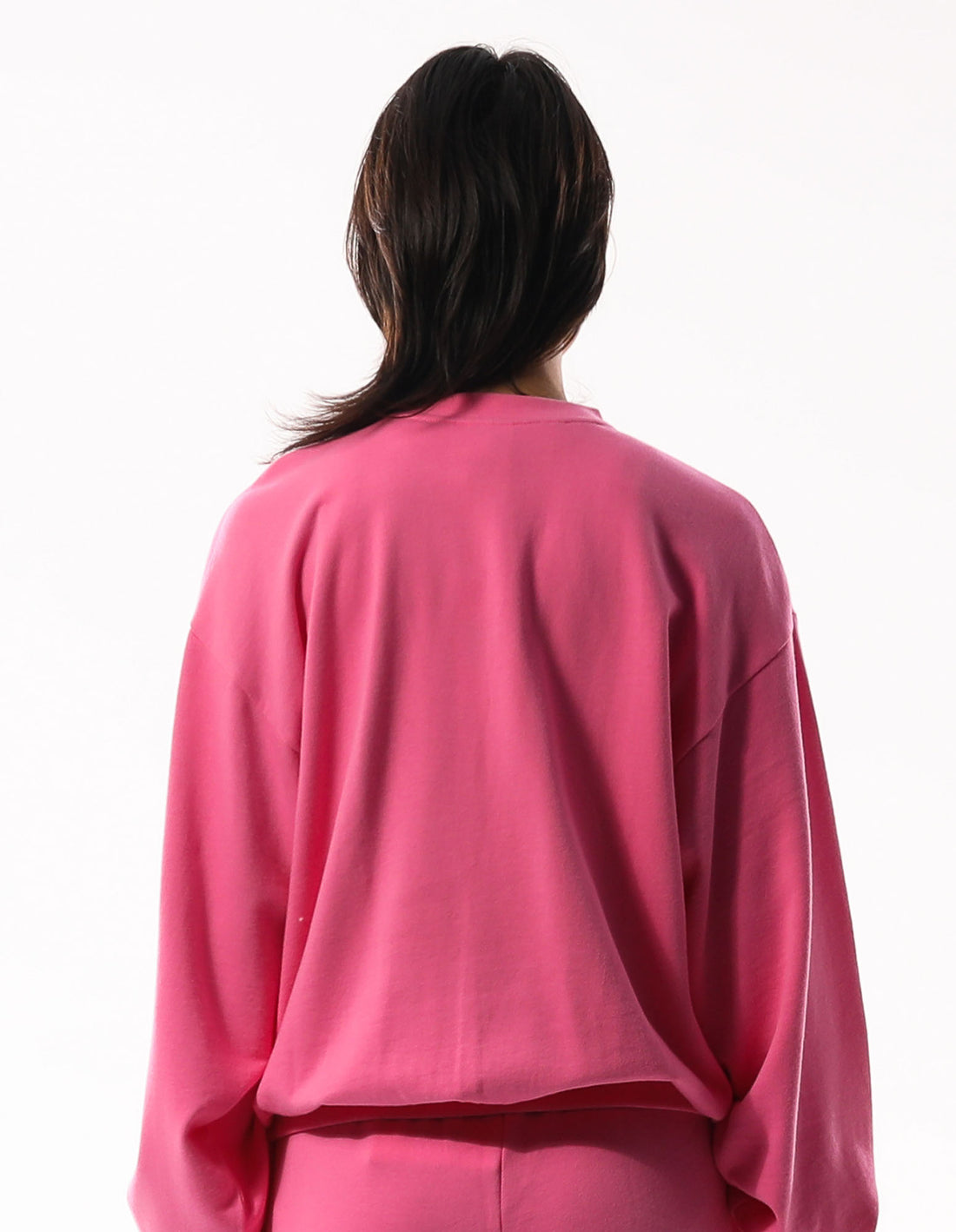 Women Russell Athletic Annie Oversized Crew Neck Sweaters Pink | GLOPFK826