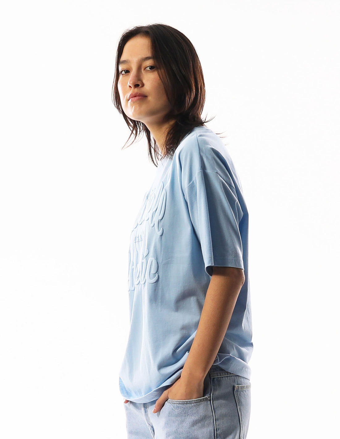 Women Russell Athletic Annie Oversized T Shirts Blue | QYVGTX901