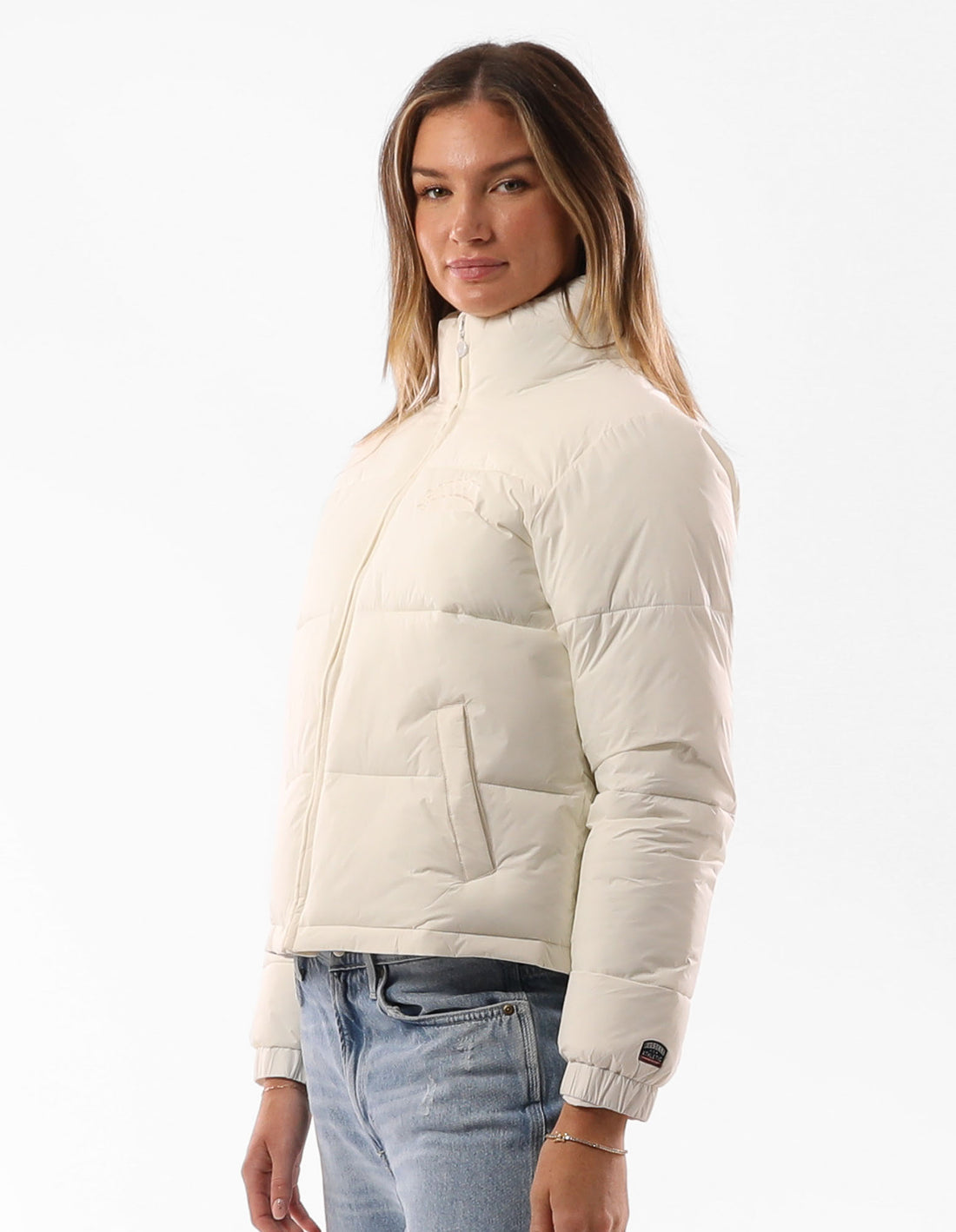 Women Russell Athletic Belle Cropped Jackets Beige | AICYNZ569