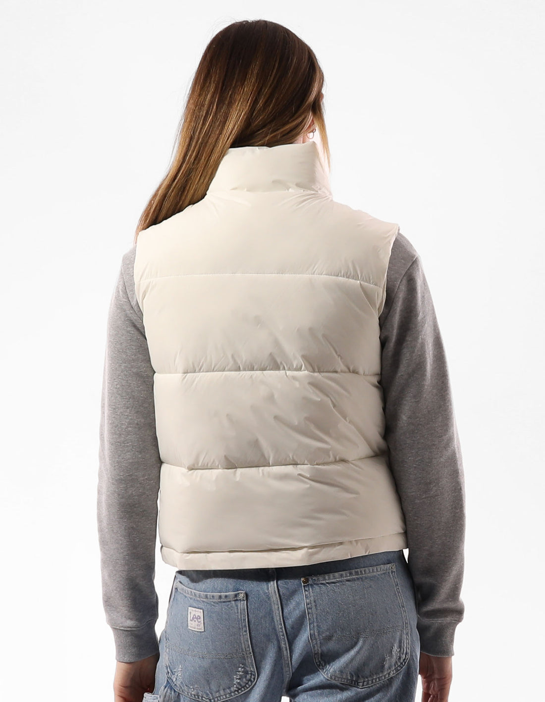 Women Russell Athletic Belle Vest Puffer Jacket Beige | MODGWB264