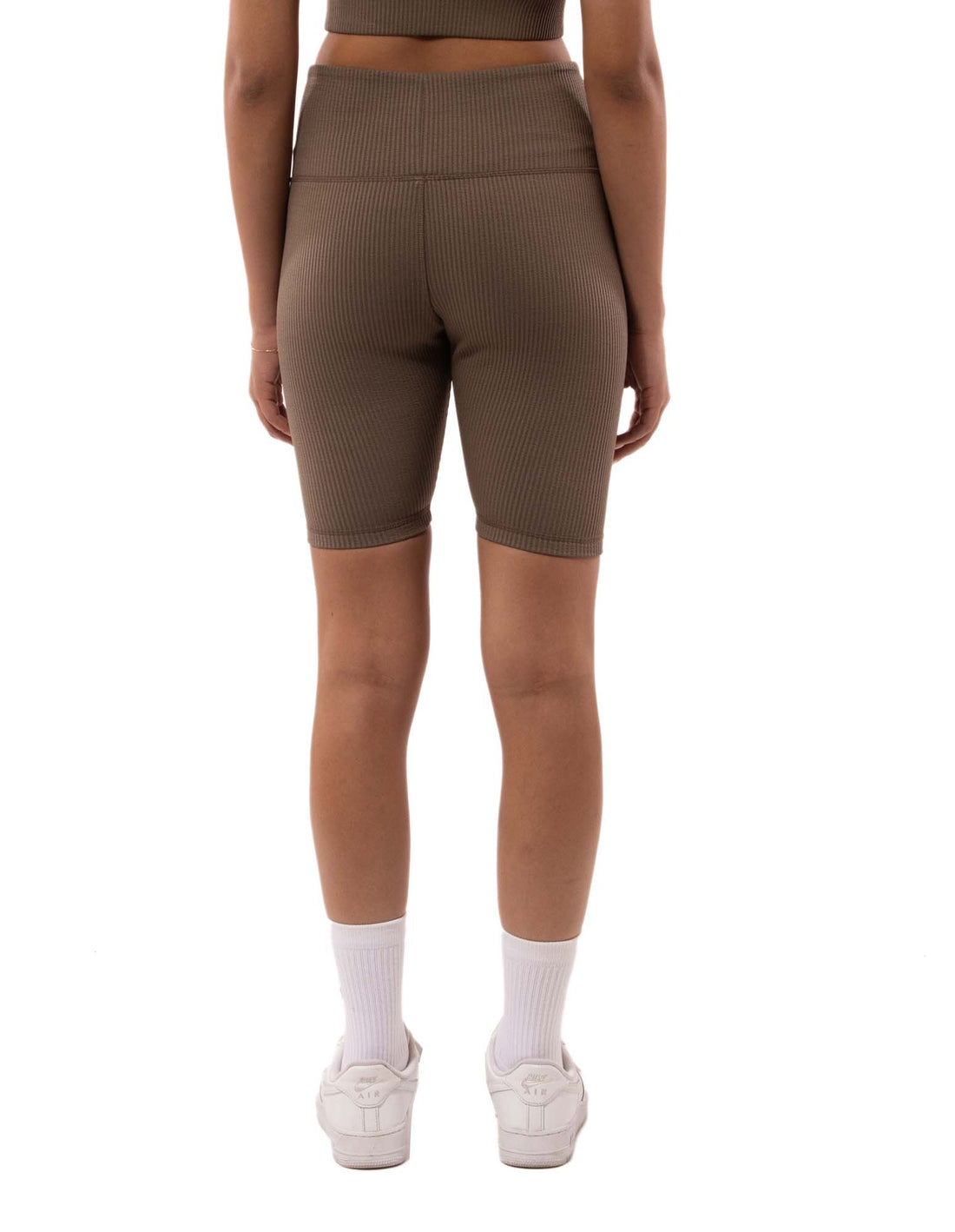 Women Russell Athletic Deja Vu Ribbed Bike Shorts Beige | GMPIUR709