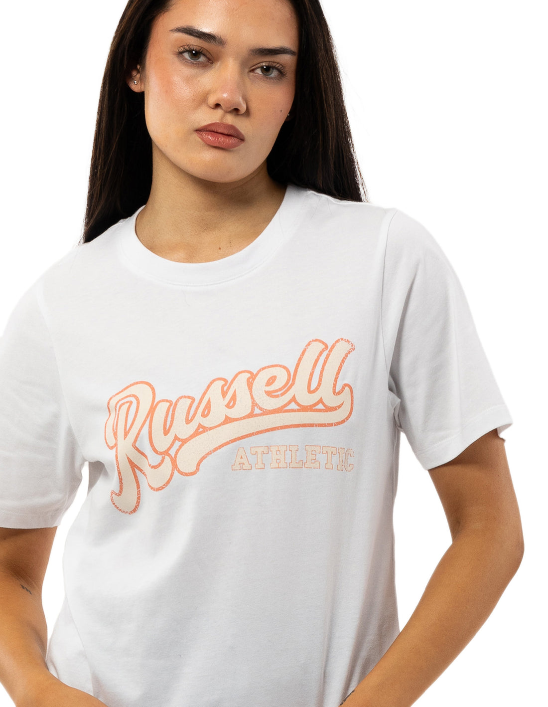 Women Russell Athletic Groupie T Shirts White | BFNEYM934