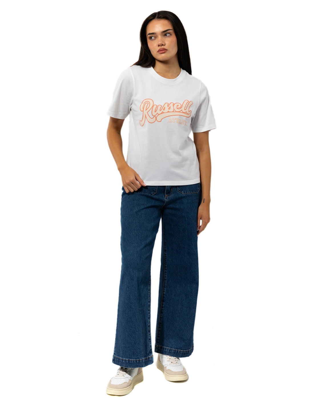 Women Russell Athletic Groupie T Shirts White | BFNEYM934