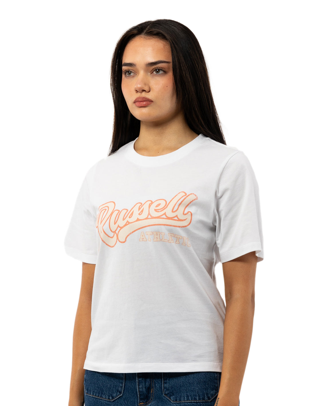 Women Russell Athletic Groupie T Shirts White | BFNEYM934