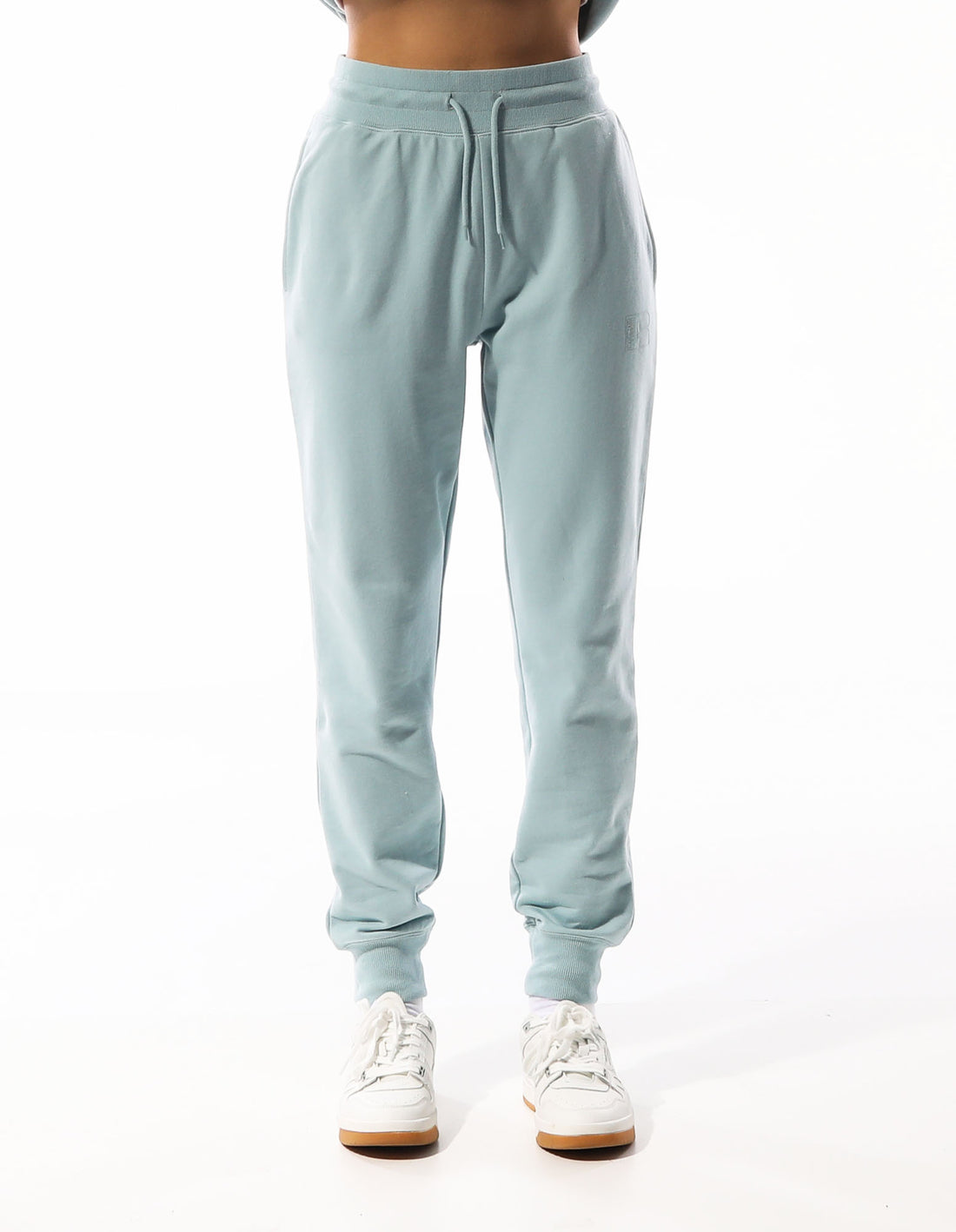 Women Russell Athletic Inlay Logo Unbrushed Track pants Turquoise | JUDWAZ714