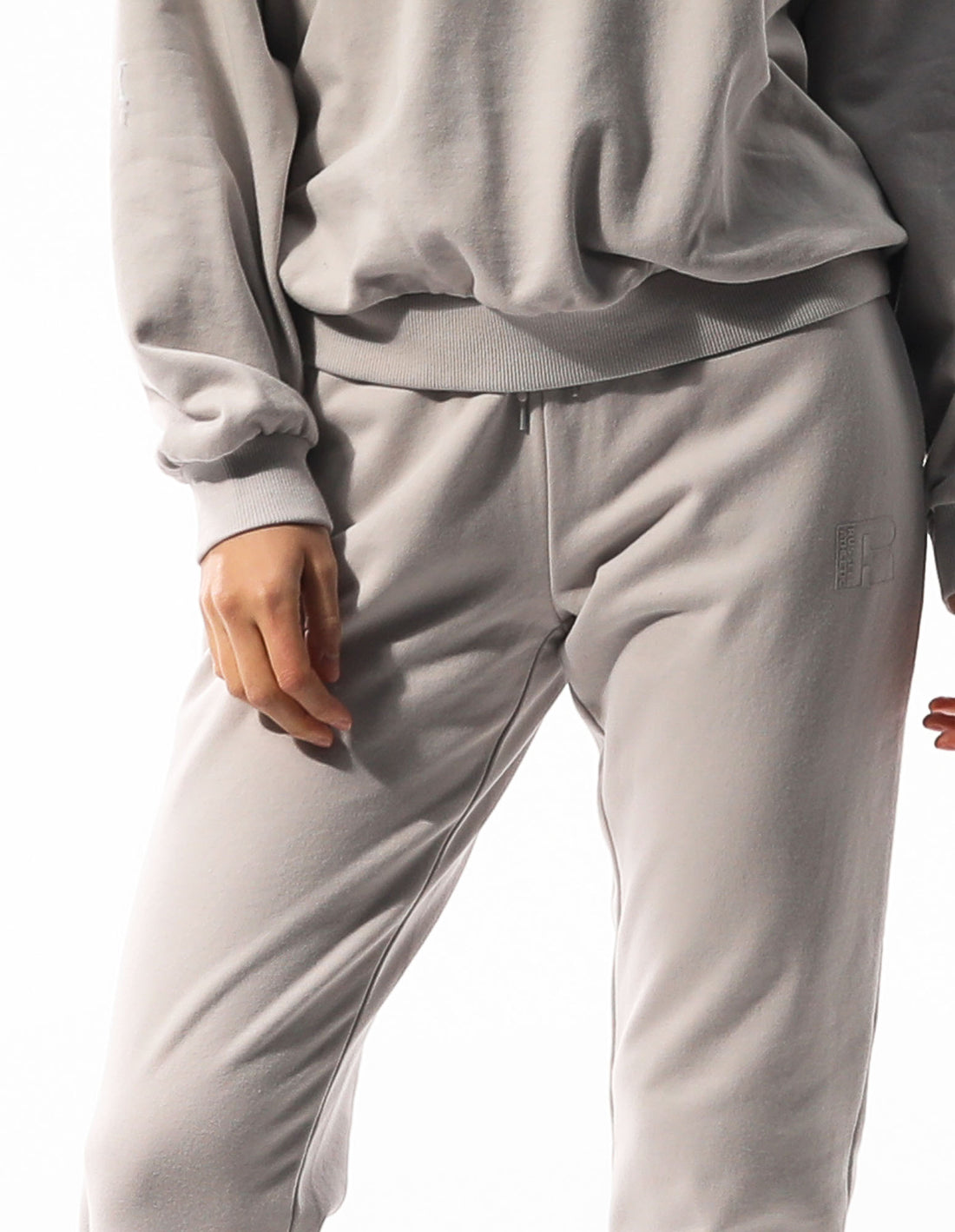 Women Russell Athletic Inlay Logo Unbrushed Track pants Beige | ANFYBD378