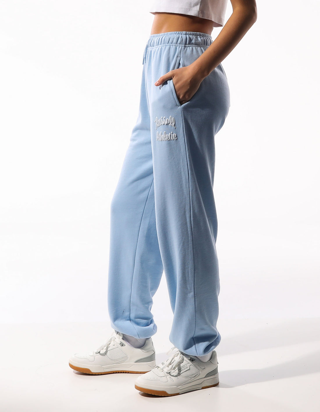 Women Russell Athletic Maplewood Baggy Track pants Blue | XTLCJH856