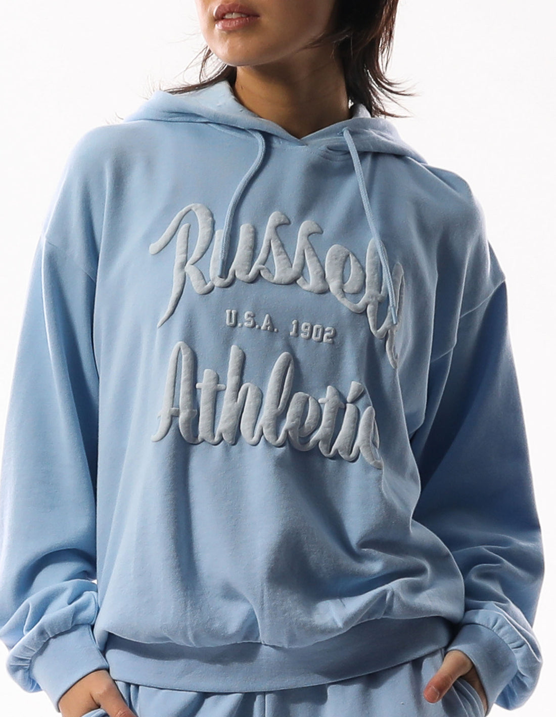 Women Russell Athletic Maplewood Oversized Hoodie Blue | UTOVSR214