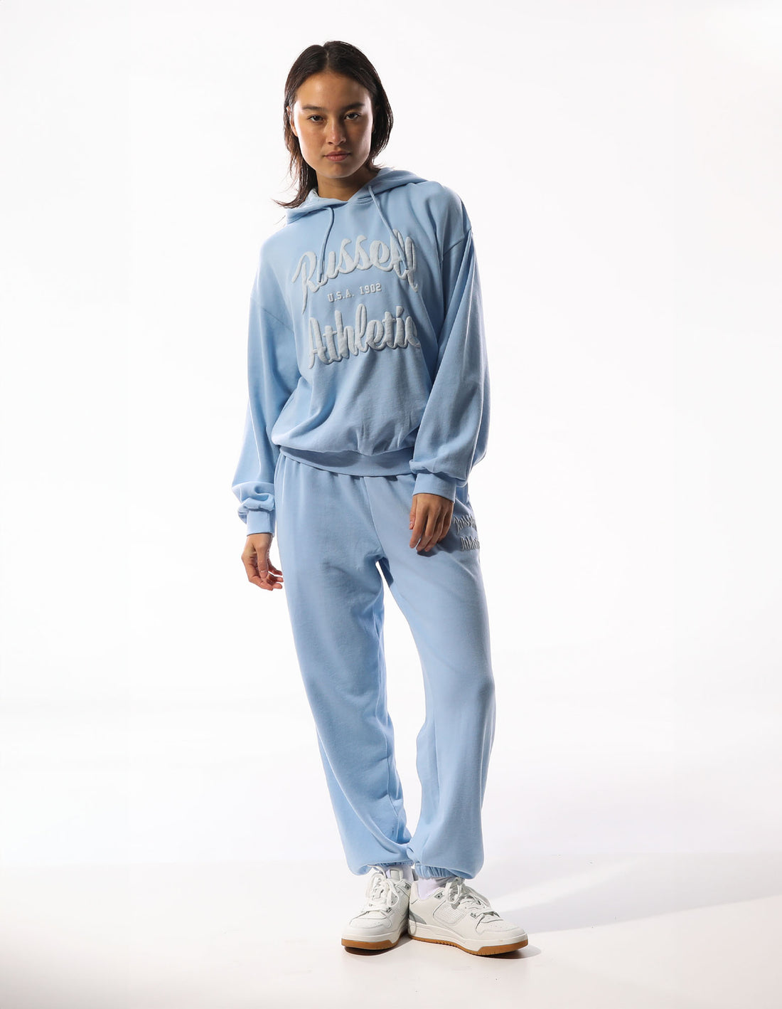 Women Russell Athletic Maplewood Oversized Hoodie Blue | UTOVSR214