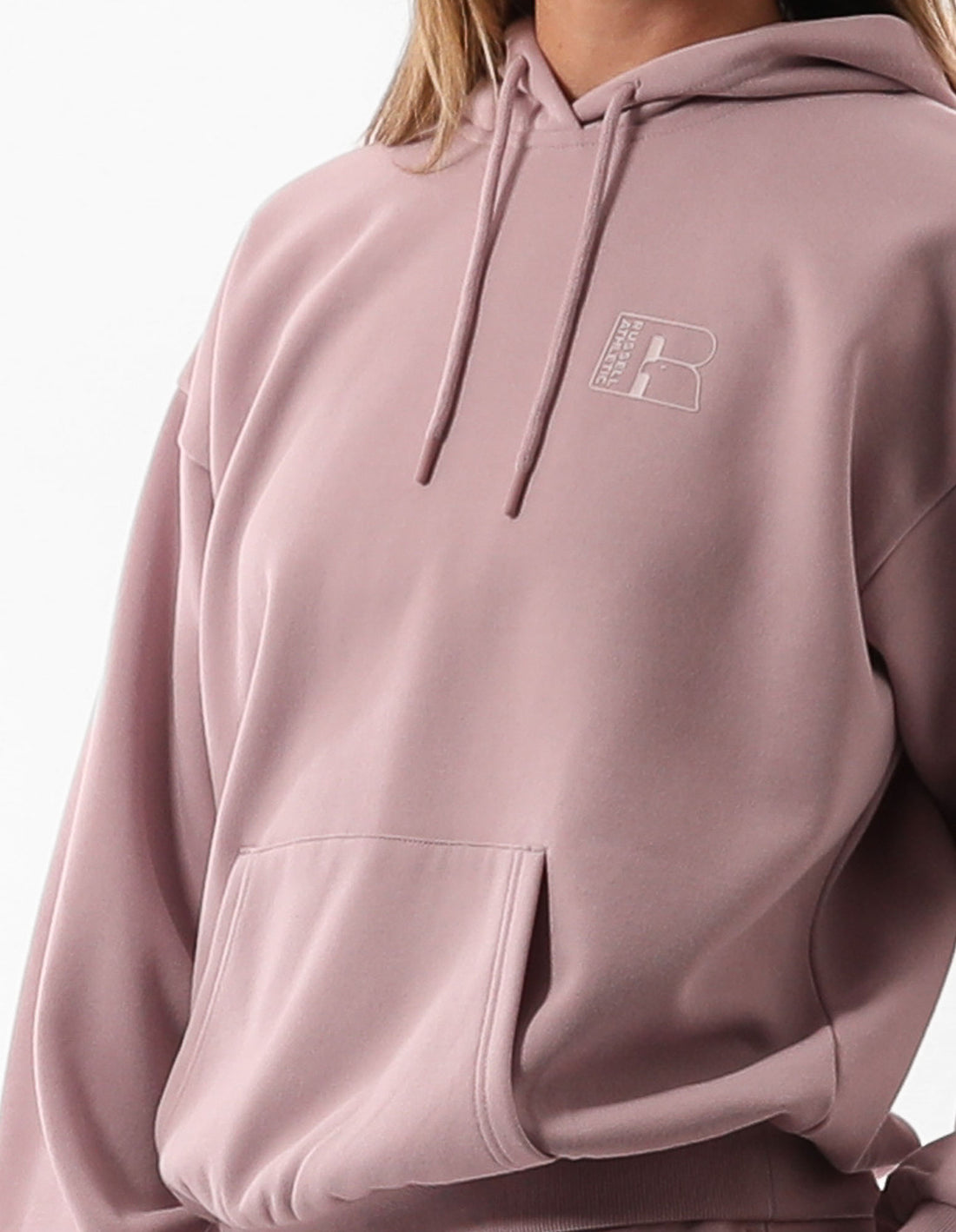 Women Russell Athletic Original Inlay Logo Hoodie Rose Pink | KCLPTR854