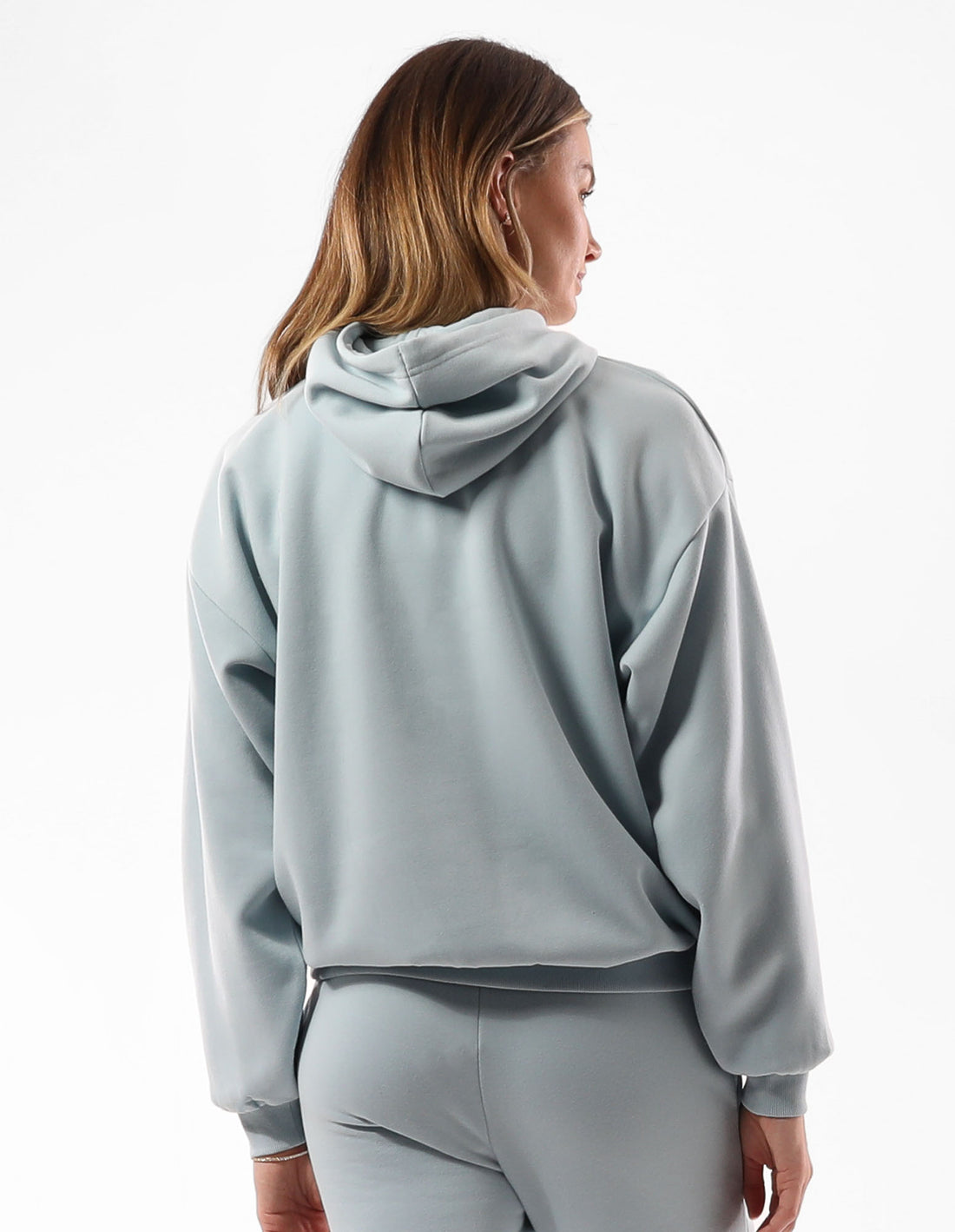 Women Russell Athletic Original Inlay Logo Hoodie Turquoise | UAEGCW465