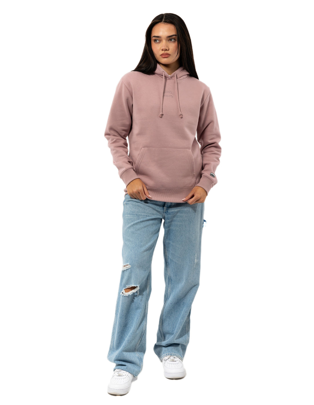 Women Russell Athletic Originals Embriodered Hoodie Rose | LMSHBI692