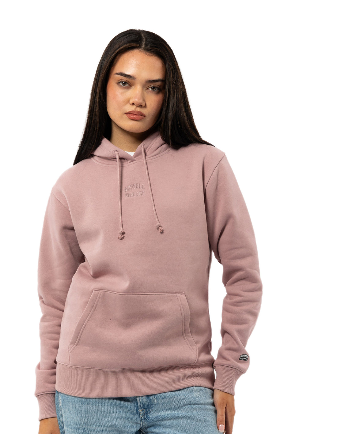 Women Russell Athletic Originals Embriodered Hoodie Rose | LMSHBI692