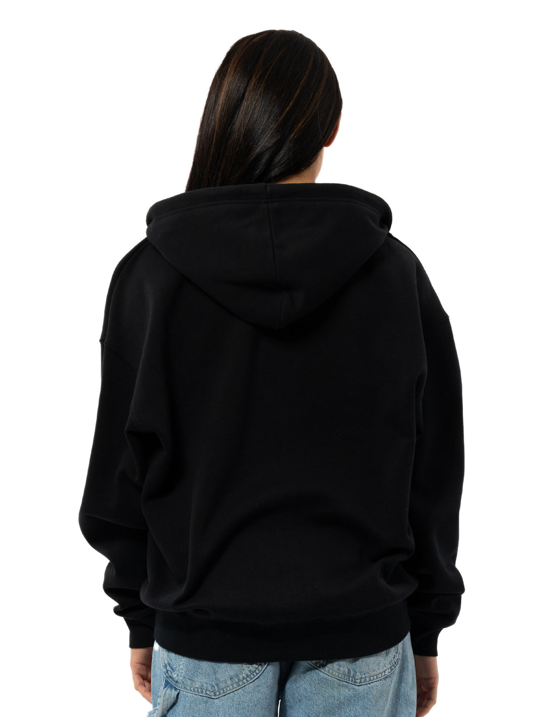 Women Russell Athletic Originals Embroidered Zip Through Hoodie Black | KRBPAZ927