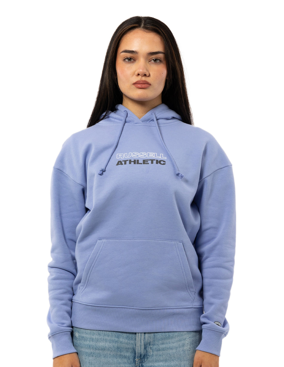 Women Russell Athletic Originals Linear Hoodie Lavender | JCMTLV258