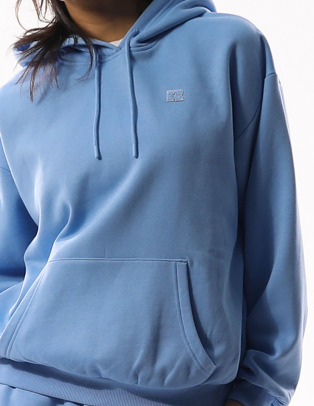 Women Russell Athletic R Logo Hoodie Blue | BQIUZN704