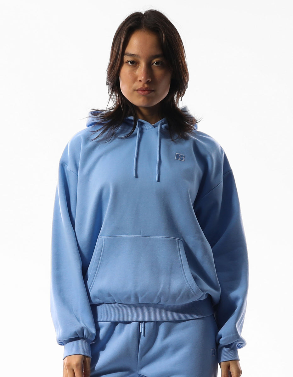 Women Russell Athletic R Logo Hoodie Blue | BQIUZN704