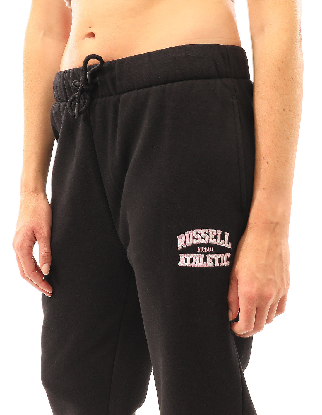 Women Russell Athletic Seattle Arch Baggy Track pants Black | ZRSDTY382