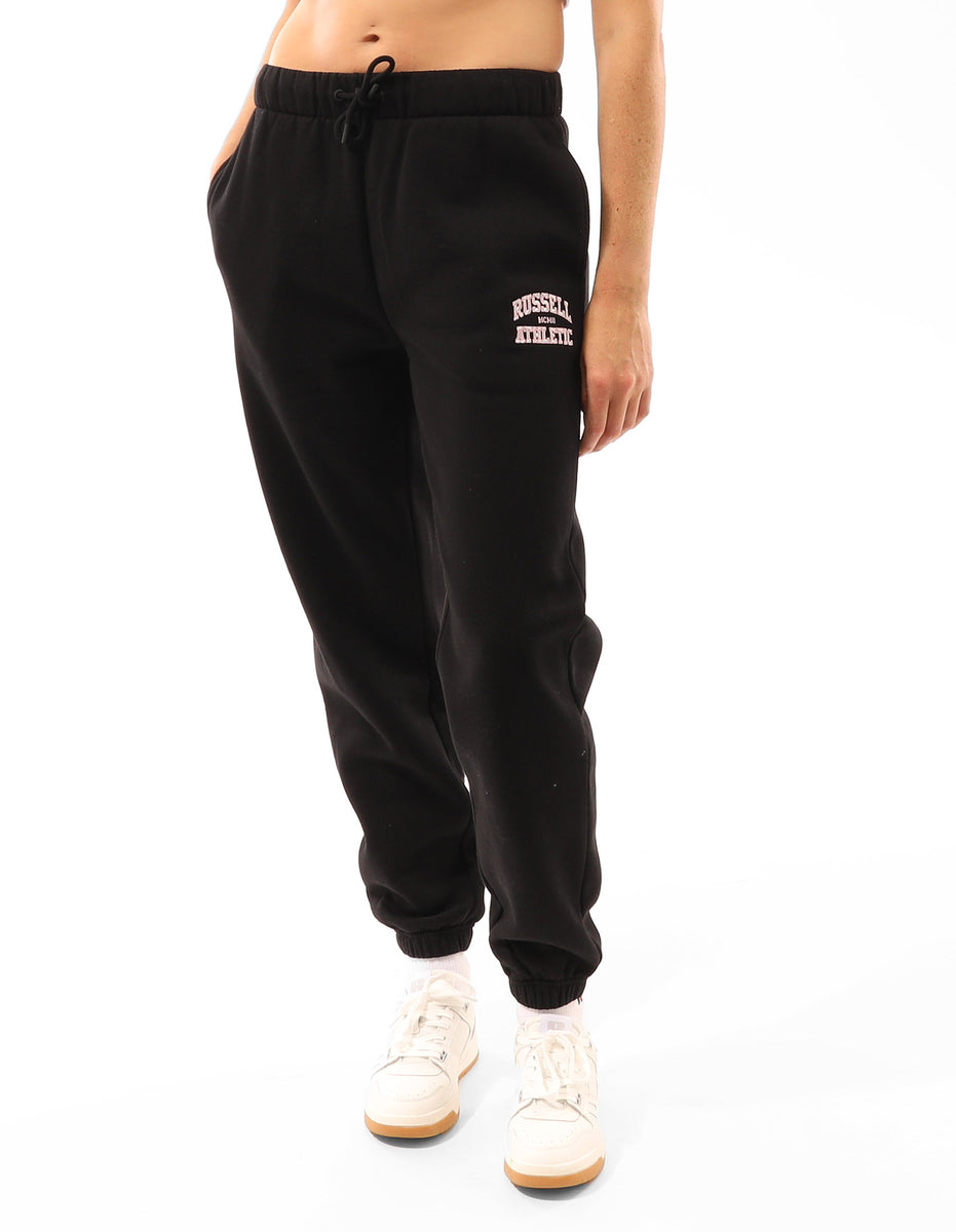 Women Russell Athletic Seattle Arch Baggy Track pants Black | ZRSDTY382