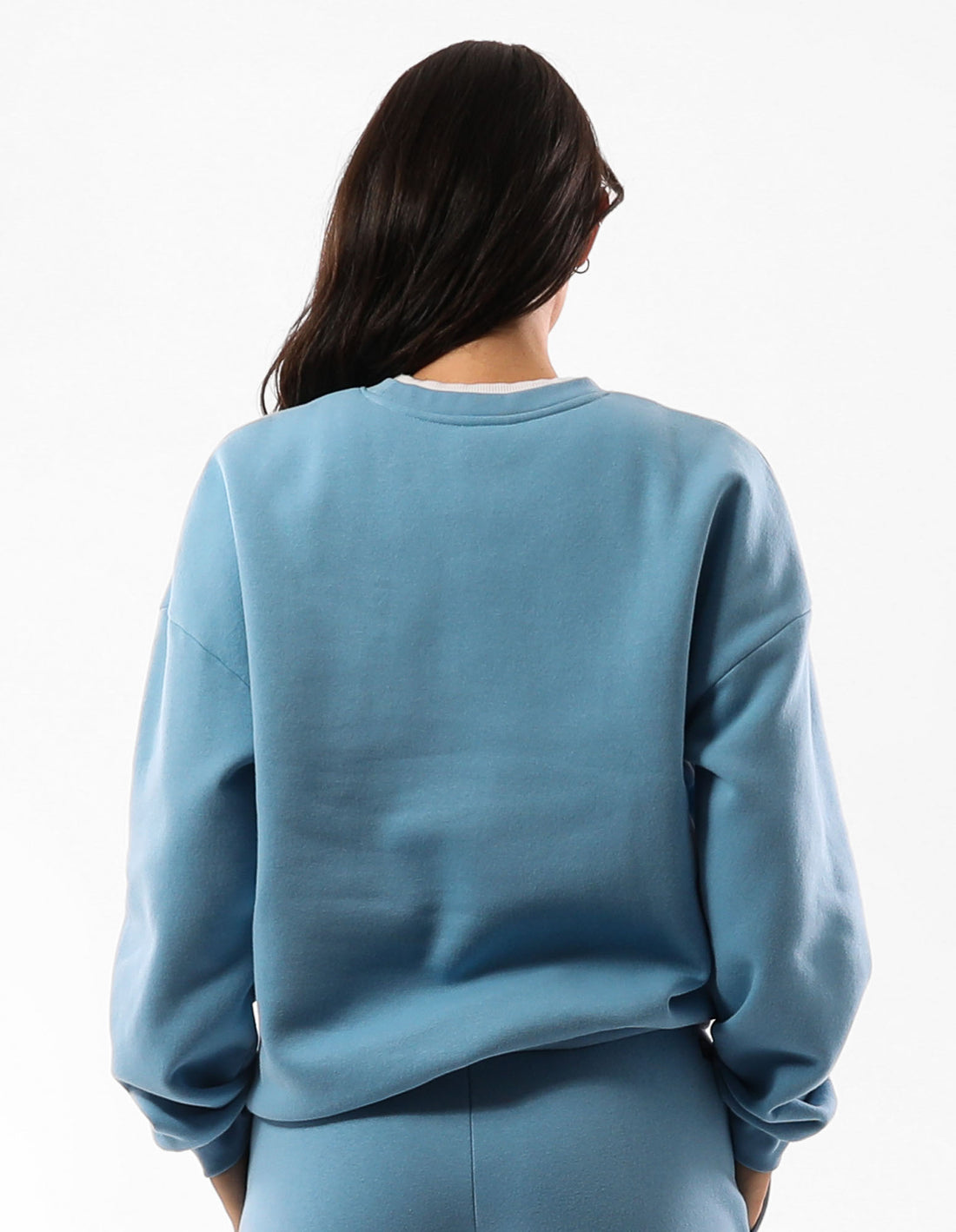 Women Russell Athletic Seattle Arch Oversized Crew Neck Sweaters Blue | ISZAXK485