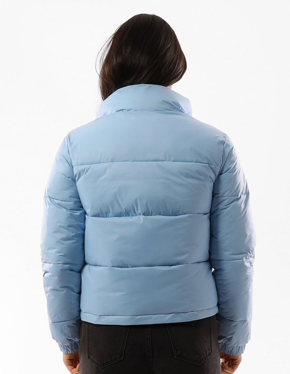 Women Russell Athletic Seattle Sea Cropped Puffer Jacket Blue | LAYMGJ315