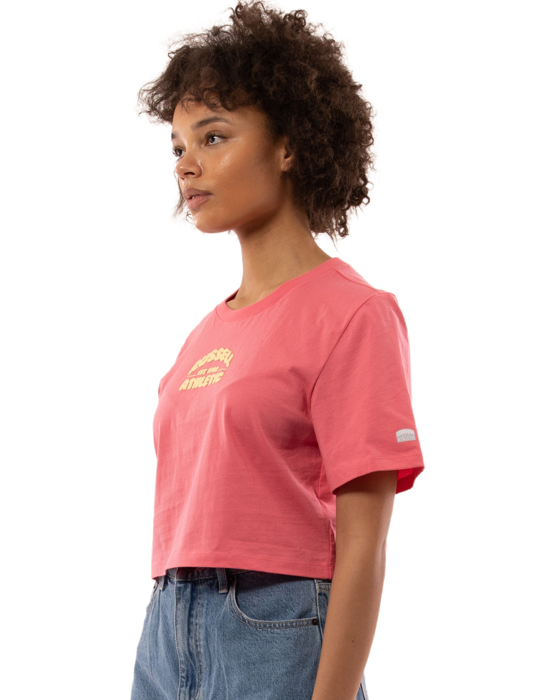 Women Russell Athletic Sugar Crop T Shirts Coral Pink | PAUNFZ529