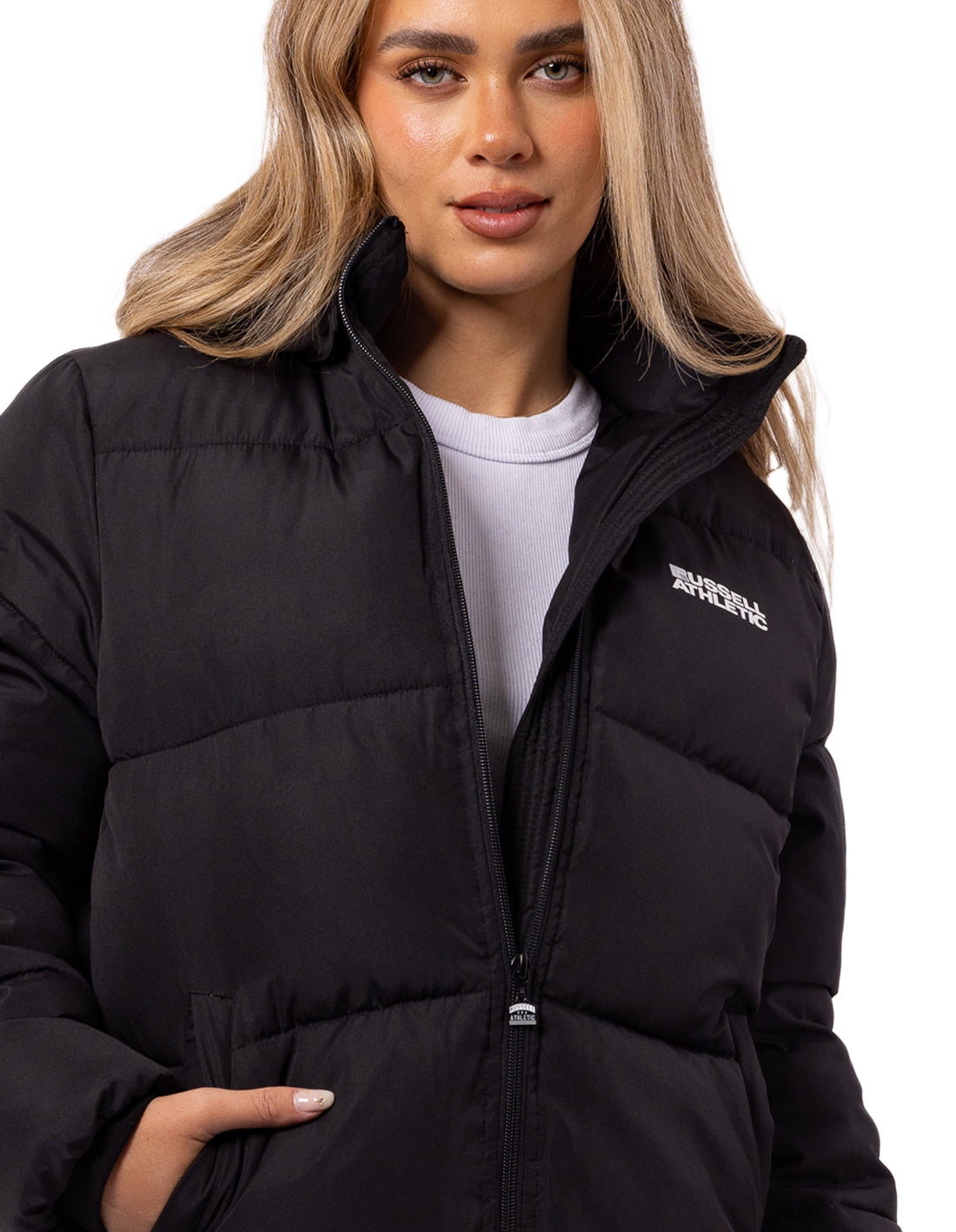 Women Russell Athletic Tribecca Jackets Black | LSQZTA097